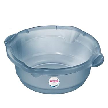 Imagem de Bacia Plástica 27,5 Litros Para Limpeza Casa Lavanderia Roupas Com Pegadores Laterais - 230/1 Sanremo - Azul