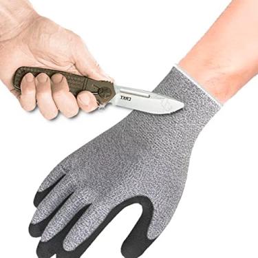 Imagem de Luva Anti Corte Fibra Resistente Faca Proteção Profissional Açougue Anticorte Multiuso Serralheiro Vidraçaria Segurança