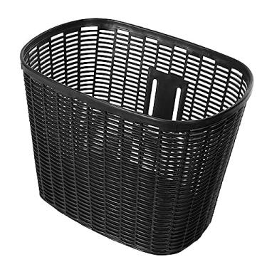 Imagem de Cesta de bicicleta Cesta de bicicleta Cestas de armazemento de bicicleta Acessórios de bicicleta Imitação de Fácil de instalar Cesta de guidão, PRETO