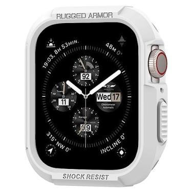 Imagem de Spigen Rugged Armor Projetado para Capa Apple Watch Série SE3/9/8/SE2/7/6/SE/5/4 45mm/44mm Capa Durável de TPU - Branco