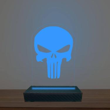 Imagem de Luminária Led 3d Caveira Abajur Luxo