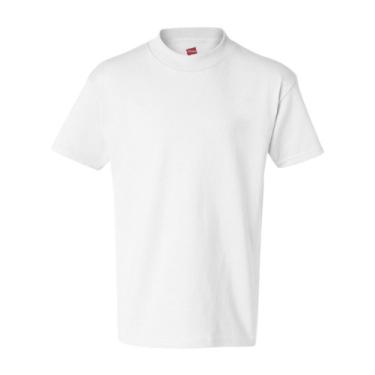 Imagem de Hanes Boys 173 g. Camiseta sem etiqueta (54500), Branco, X-Small