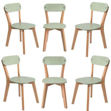 Imagem de Kit 6 Cadeiras Antonella Gamma Móveis Verde