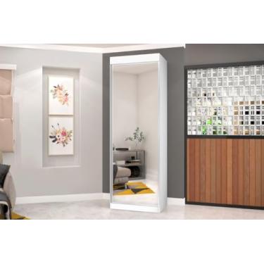 Imagem de Roupeiro/Multiuso/Sapateira GEO Com 2 Opções de Montagem e Porta Espelhada Cor Branco