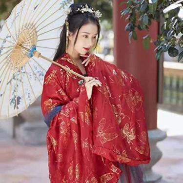 Imagem de Antiga dança folclórica chinesa dinastia Qing Tradition Wear Plus Size Performance Costume para mulheres vestido chique Hanfu Cosplay roupas