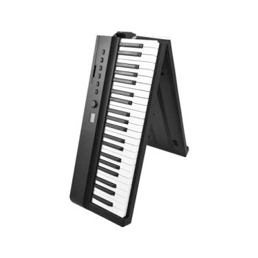 Imagem de teclado eletrônico para iniciantes Teclado Dobrável Piano 88 Teclas Tamanho Completo Órgão Eletrônico Dobrável Função Tremolo Portátil Para Iniciantes Com Pedal