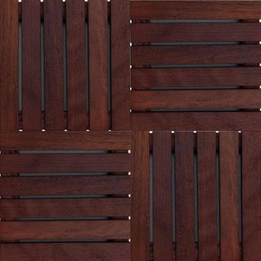 Imagem de Kit Deck em Placa de Madeira Modular 30cmx30cm com 20 Placas MaderSilva Imbuia