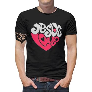 Imagem de Camiseta Jesus Plus Size Gospel Criativa Masculina Roupa Lv - Alemark
