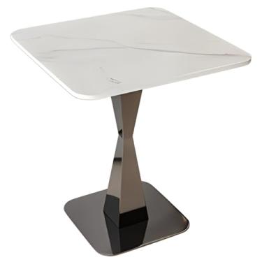 Imagem de Mesa Lateral Moderna Com Base De Metal, Mesa Lateral Redonda Que Economiza Espaço, Mesa Final Para Sofá, Dormitório, Quarto, Sala De Estar (Color : STYLE 8, Size : 17.71x17.71x21. 65in)