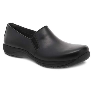 Imagem de Sapato confortável feminino Dansko Nora Leather sem cadarço, Preto, 6.5-7