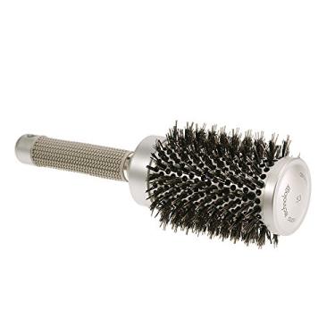 Imagem de Andoer Pente redondo cerâmico iônico de 53 mm com cerdas de náilon escova de cabelo ondulado nano cabo de borracha para pentear cabelo ondulado