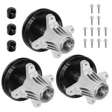 Imagem de Autsurles Substituição do eixo do cortador de grama 618-06991 918-06991 para MTD Craftsman Troy Bilt Deck T1200 T1000 T1400 T1800 Super Bronco TB2246 TB42 Bronco Pony Columbia CLT42G (pacote com 3)