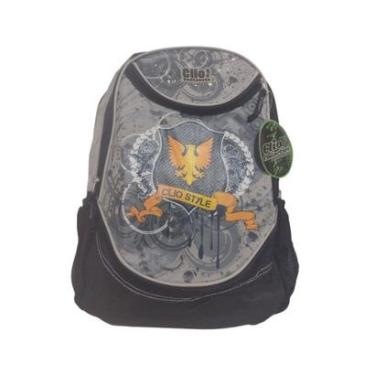 Imagem de Mochila Clio Style divisórias preta MM 1230 Masculina - Cinza-Masculino