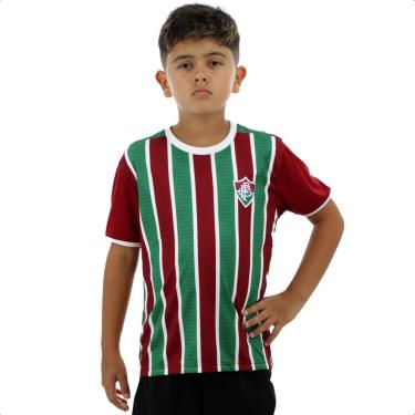 Imagem de Camisa Braziline Fluminense Epoch Vermelho e Verde - Infantil-Masculino