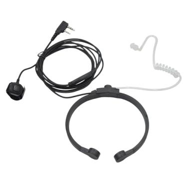 Imagem de JUYODE Fone de ouvido de condução óssea com plugue K1 de 2 pinos com microfone PTT para Baofeng UV-5R UV-82 UV-82HP BF-888S BF-F8HP AR-152 Archsell AR-5 Kenwood Retevis RT17 RT19 RT21 RT68 RB26 Radio