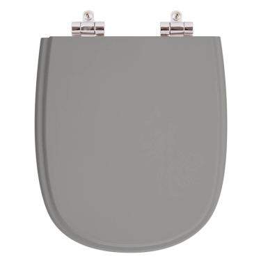 Imagem de Assento Sanitario Poliester Com Amortecedor Sabatini Cinza Escuro Para Vaso Icasa