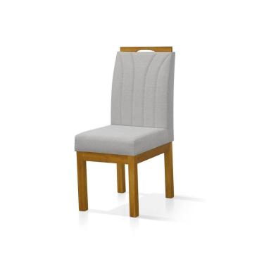 Imagem de Kit 2 Cadeiras para Sala de Jantar Portinari Cinza Claro