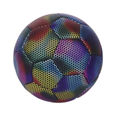 Imagem de Generic Bola de futebol holográfica tamanho 5 que brilha no escuro, bola esportiva de eva, bola oficial para adolescentes, competição, recreação, estilo um