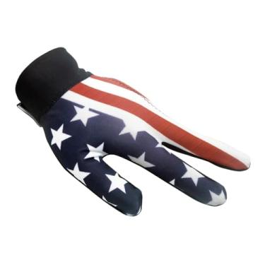 Imagem de kowaku Luva de três dedos para bilhar, luva elástica para adultos, luva antiderrapante para taco de bilhar, luva para taco de sinuca para prática de jogos, estilo um