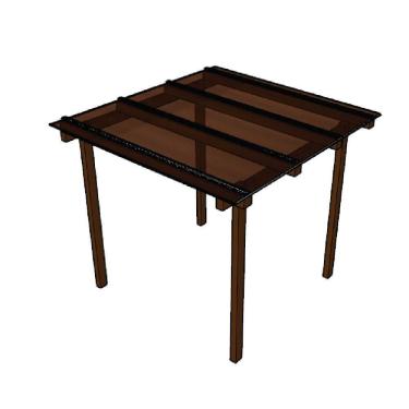 Imagem de Kit Policarbonato Bronze 6mm 2,00m X 3,00m - Perfis Naturais