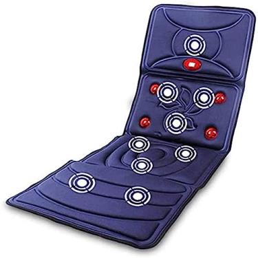 Imagem de Colchão De Massagem De Corpo Inteiro Multifuncional, Massageador De Vértebra Cervical, Pescoço, Cintura, Ombro, Costas, Tapete De Massagem Shiatsu Para Cobertor De Almofada De Cadeira,Azul,YUYANAI