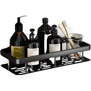 Imagem de Suporte Banheiro Adesivo Prateleira Para Banheiro Porta Shampoo Nicho Organizador Sem Furo (Preto) - YODHE