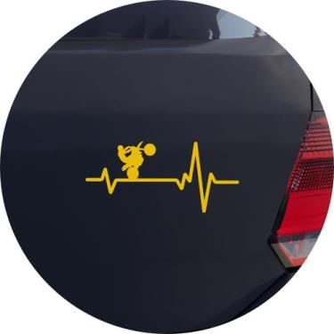 Imagem de Adesivo de Carro Moto Grau Manobra Na Veia - Cor Amarelo - Melhor Ades