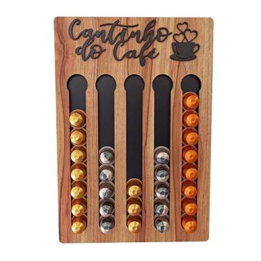 Imagem de Porta Cápsulas Nespresso Cor Nogueira - Cantinho Do Café - Co2Beer