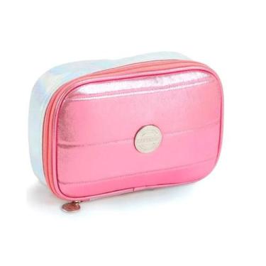 Imagem de Estojo Box Escolar Seanite Metalizado Meninas Seanite , Rosa