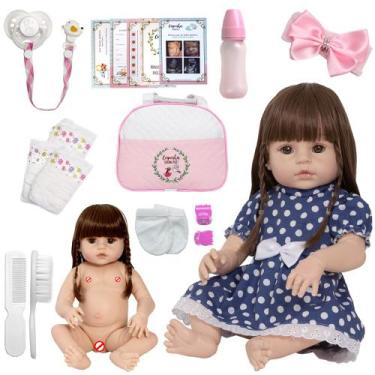Imagem de Bebê Reborn Menina Linda 100% Silicone Bolsa + Acessórios - Cegonha Re