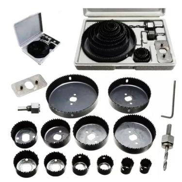 Imagem de Jogo Kit Serra Copo 16 Peças 19 A 127mm Com Estojo - Tesla Store