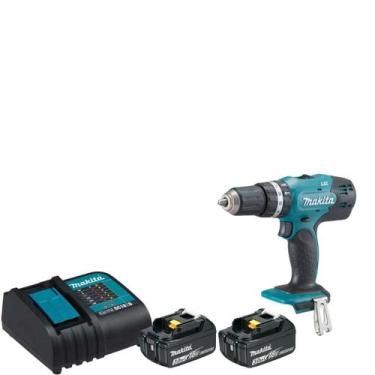 Imagem de Furadeira Parafusadeira 18v Dhp453 Makita Com 2 Baterias 3ah