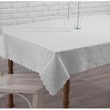 Imagem de Toalha De Mesa Quadrada Branco Poliéster 8 lugares Rafimex