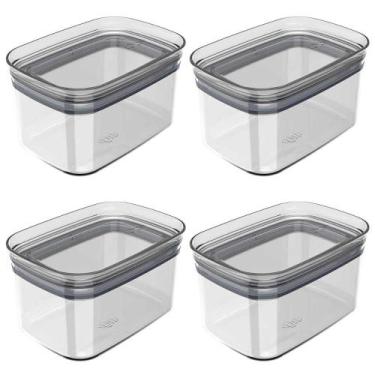 Imagem de 4x Porta Temperos Pote 650ml Organizador OU Block Hermético