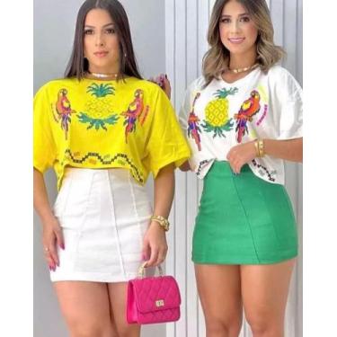 Imagem de Short Saia Feminino Bengaline Instância Feminina, Verde bandeira