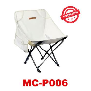 Imagem de Cadeira Dobrável Portátil Com Bolso Suporta 140kg Pesca Camping - Toma