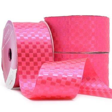 Imagem de Fita de Cetim Xadrez Com Brilho 38mm com 10 Metros - Cinderela, 94 PIN