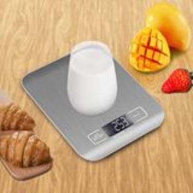 Imagem de Balança Digital Cozinha Aço Inox 10Kg Precisão Dieta Fitness - VR