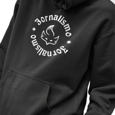 Imagem de Blusa Moletom Masculino Estampado Jornalismo em Algodão Fio 30.1 Pente