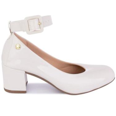 Imagem de Sapato Scarpin Feminino Fivela Salto Grosso Bico Quadrado - Lizeshoes,