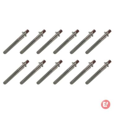 Imagem de Kit 12 Parafuso Afinação De Bateria 50mm X 5mm 7/32  - Spanking