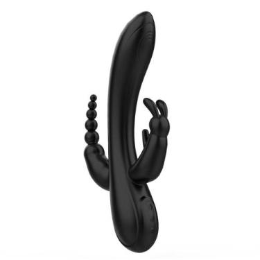 Imagem de Vibrador Triplo em Silicone Macio e Flexível Dois Motores - Discretta,