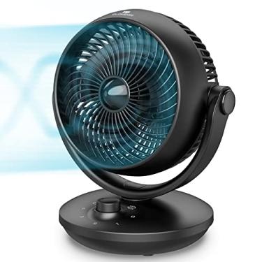 Imagem de Dr. Prepare Air Circulator Fan for Bedroom, 8” Quiet Desk Fan, 70° Auto-Oscillating Vortex Fan, Efficient Cooling & Circulation Fan, 3 Speeds, 100° Adjustable Tilt, Portable for Home, Office, RV