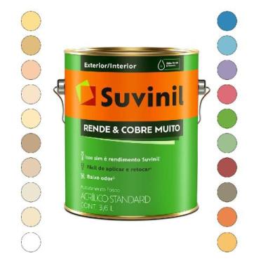 Imagem de Tinta parede fosco acrilico rende cobre muito branco 3,6lt - 000075