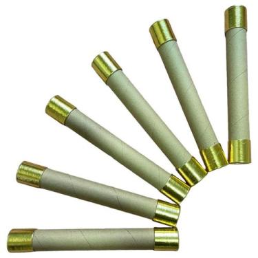 Imagem de Kit 100 Canudos De Formatura Em Kraft Com Acabamento Dourado - Compree