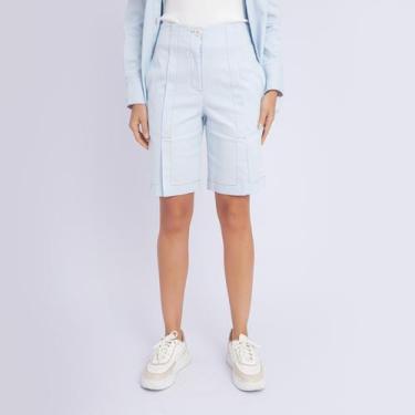Imagem de Bermuda susie com nervura jeans feminino - Susie Modas, Jeans claro, M