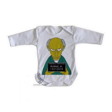 Imagem de body nenê criança roupa bebê manga longa Senhor Burns prisão - Empório