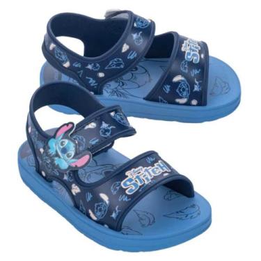 Imagem de Sandália Bebê Gdn Disney Stitch Papete Baby Diversão 22991, Azul med, 