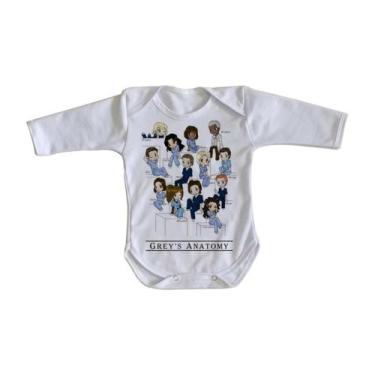 Imagem de body nenê criança roupa bebê manga longa  Grey's Anatomy equipe - Empó