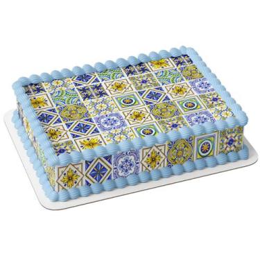 Imagem de Papel arroz e faixa comestível para bolo festa comemoração surpresa an